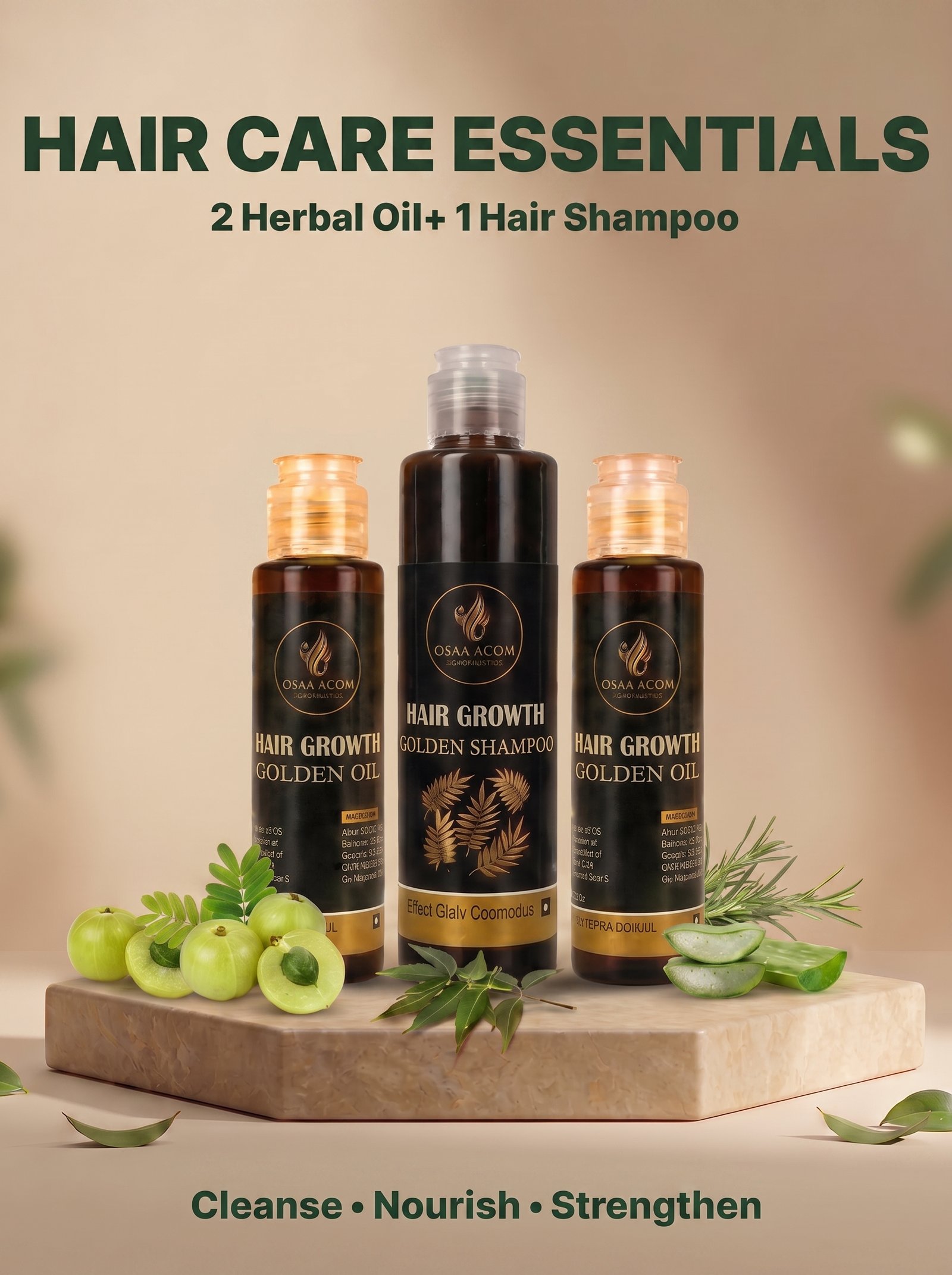 Hair Growth 2 Oils + Hair Growth Shampoo Combo